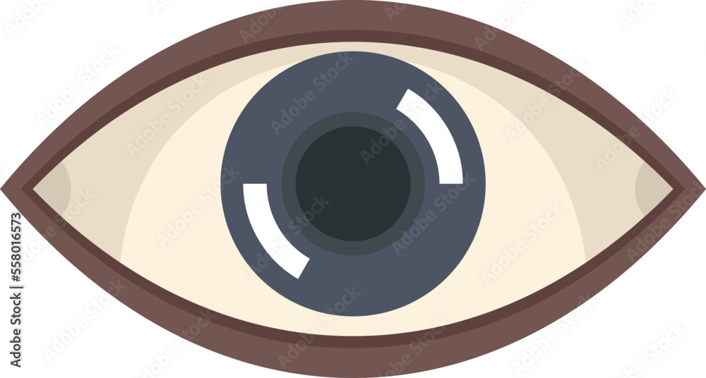 Wall mural eyeball icon flat vector. view eye. look vision isolated