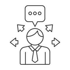 Communication vector icon. Line sign for mobile concept and web design. Symbol, logo illustration. Vector graphics