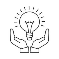 Creativity  vector icon. Line sign for mobile concept and web design. Symbol, logo illustration. Vector graphics