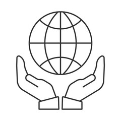 Responsibility  vector icon. Line sign for mobile concept and web design. Symbol, logo illustration. Vector graphics