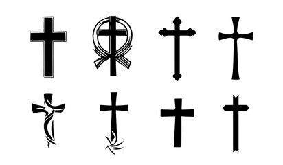 Cross Illustration Set, Vector Cross Set, Cross Set, Cross Illustrations
