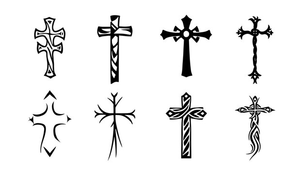 Holy Cross Design for Tattoo Design Stock Vector - Illustration of  isolated, christianity: 252307383