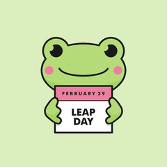 leap day 29 february for leap year banner template