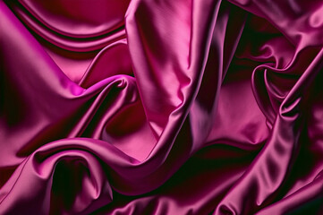 Obraz premium Magenta velvet fabric texture used as background. Empty magenta fabric background of soft and smooth textile material. AI generative.