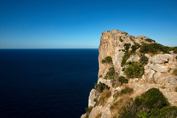 Cape Formentor, Palma de Mallorca - Spain. October 1, 2022. It is the northernmost inlet of land on the island, located in the Pollensa region