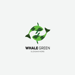 Fototapeta premium whale color illustration logo template