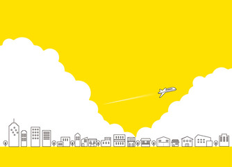 Obraz premium 街並み背景素材