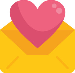 Online dating love mail icon flat vector. Social profile. Girl match isolated