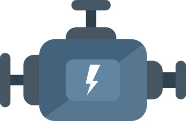 Check motor icon flat vector. Car inspection. Automobile service isolated