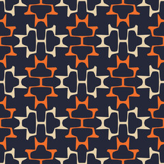 Seamless pattern with geometric ornament.