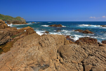 Longdong Bay at Northeast coast of Taiwan (New Taipei City and Yilan) National Scenic Area.