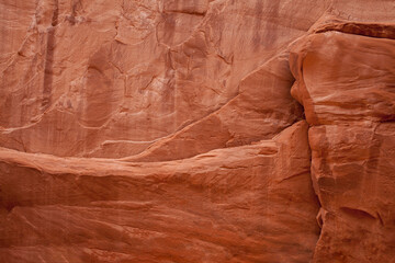 Closeup of rich colors, layers and textures of red rock in Utah
 - Powered by Adobe