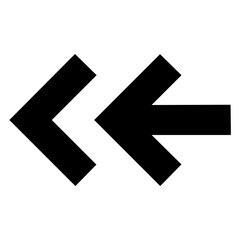 two left arrows icon