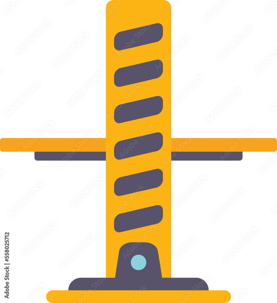 Poster Auto car lift icon flat vector. Garage repair. Vehicle service isolated