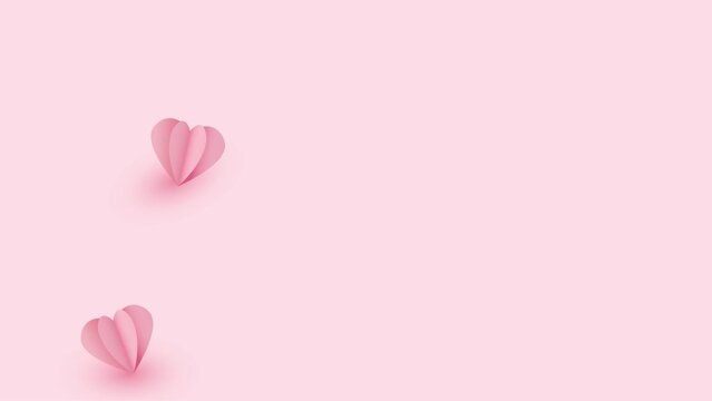 Heart  on pink tulip background