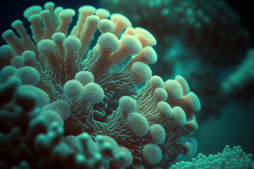 Fototapeta na wymiar underwater coral in the sea made by generative ai