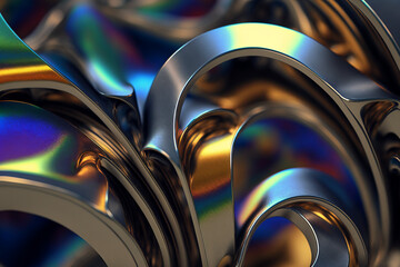 abstract illustration of anodized titanium made by generative ai