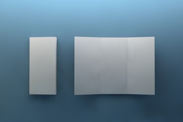Naklejka premium Blank tri fold brochure template for mock up and presentation design. 3d render illustration.