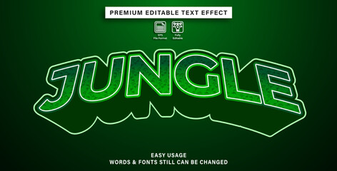 editable text effect jungle