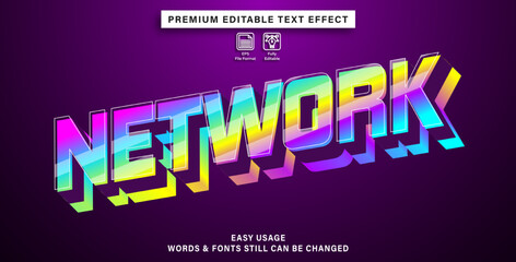 editable text effect network