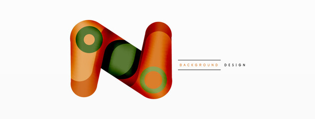 Modern stylish geometric background. Abstract round shapes composition for wallpaper, banner, background or landing