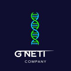 Letter I Genetic DNA vector logo template. Design with chromosome symbol. This logo is suitable for research, science, medical, logotype, technology, lab, molecule, protein, nucleus, spiral.
