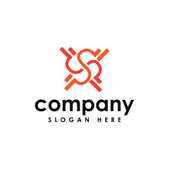 abstract symbol sign mark finance and investment logo business design vector concept illustration with geometric, modern and elegant styles isolated on white background. double letter logo business 