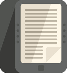 Web ebook icon flat vector. Digital education. Online tablet isolated