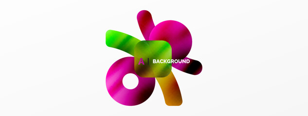 Metallic shiny geometric surfaces, round shapes and circles. Digital web futuristic template for wallpaper, banner, background, card, book Illustration, landing page