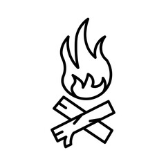 bonfire line icon