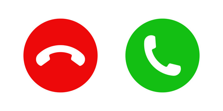 Phone call icon accept and decline