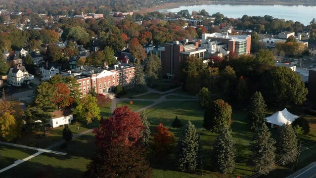 Gorgeous view of Portland's University of Southern Maine campus