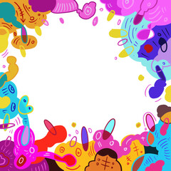 Abstract colorful flower decoration for greeting card 