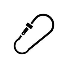 carabiner glyph icon