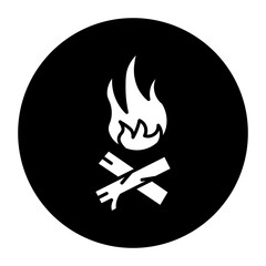 bonfire cyrcular glyph icon