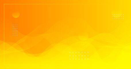 Abstract orange background with gradient wave lines