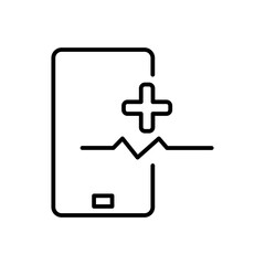 Fototapeta premium pulse rate line icon