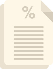 Bank credit percent icon flat vector. Finance payment. Digital money isolated
