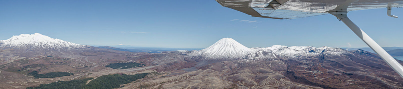 Aerial Panorama of Tongariro National Park, New Zealand