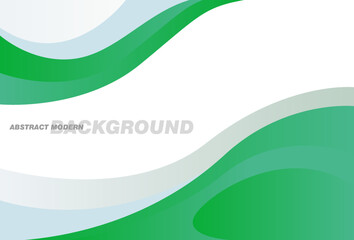 vector abstract green waves background 