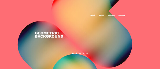 Abstract circles and round shapes landing page background. Vector Illustration For Wallpaper, Banner, Background, Card, Book Illustration, landing page. Pattern design concept