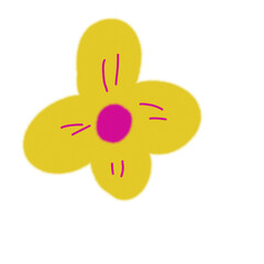 Organic abstract watercolor plant