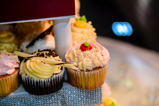 Cupcake Display At Wedding 