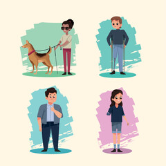 Fototapeta premium disability persons group