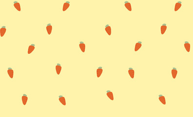 cartoon carrot yellow background illustration