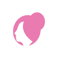 Beauty woman hair logo icon design illustration