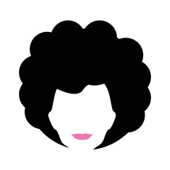 Beauty woman hair logo icon design illustration
