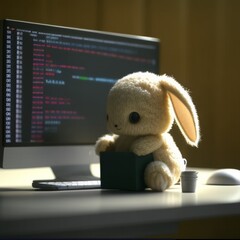 Cute rabbit coding