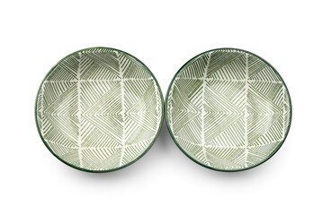 Bowls isolated on white background