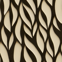 Organic Green Forest Leaf Shapes (Seamless Repeating Tiling Pattern) (AI)